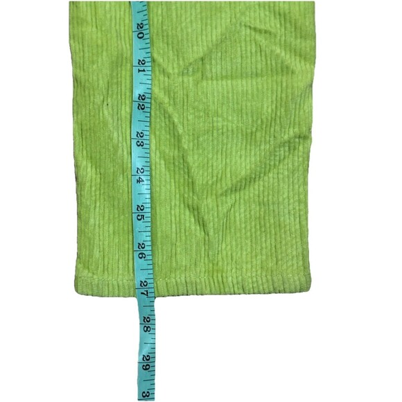 PacSun Women Lime Corduroy Mom Jeans Inseam 27 Size 24 Excellent - Picture 6 of 7